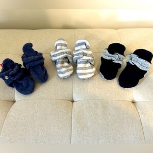 Zutano cotton booties, multi color, size 12mo